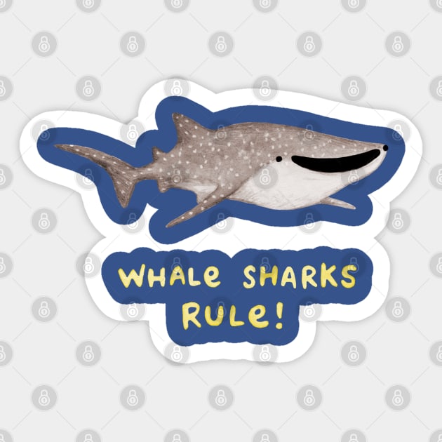 Whale Sharks Rule! Sticker by Sophie Corrigan